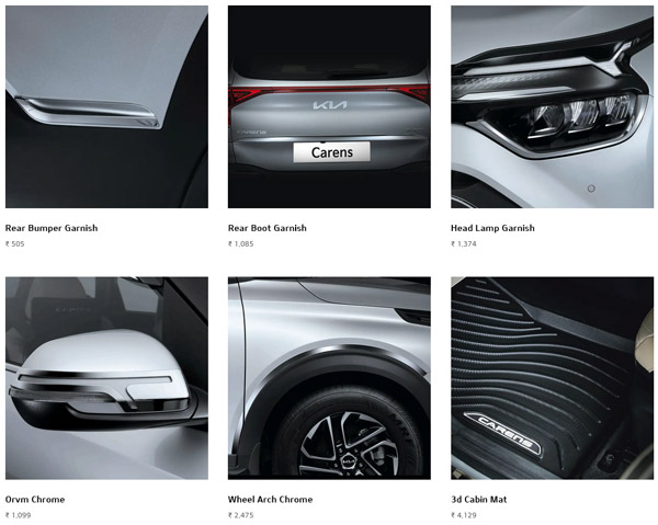 Kia Carens యాక్ససరీస్ లిస్ట్ ఇదే.. ఓ లుక్కేసుకోండి