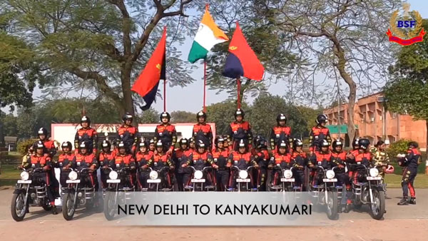 బైకులపై దేశాన్ని చుట్టడానికి సిద్దమై BSF మహిళా సిబ్బంది.. వారి చివరి గమ్యం ఎక్కడంటే?