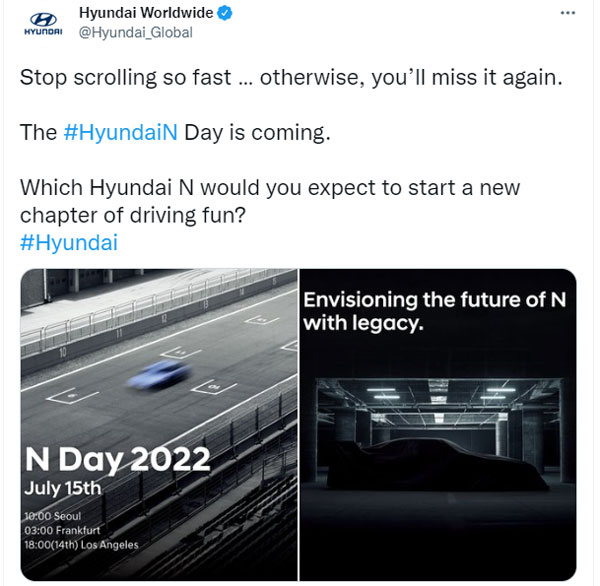 హ్యుందాయ్ నుండి రానున్న రెండు అత్యంత వేగవంతమైన N కాన్సెప్ట్ కార్లు.. జులై 15న ఆవిష్కరణ!