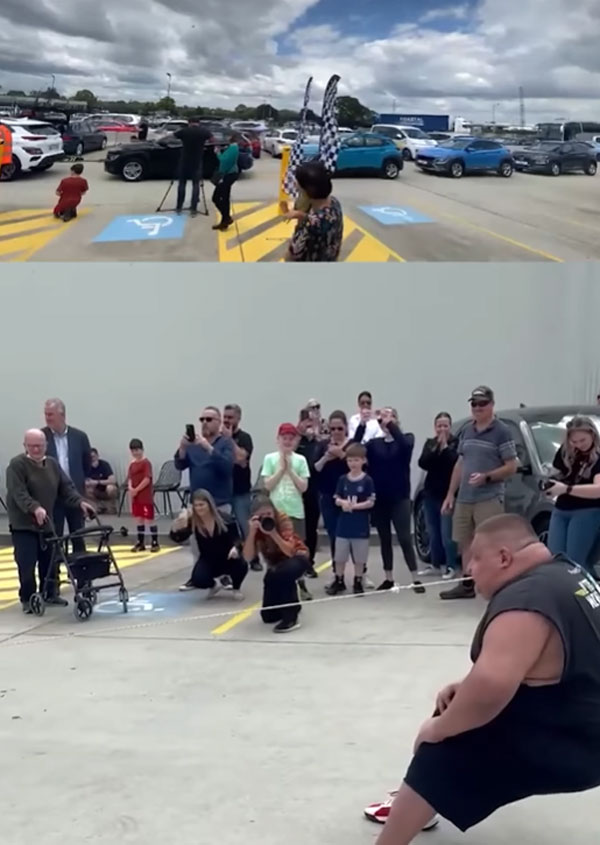 పళ్లతో ఒకేసారి 5 కార్లు లాగడం సాధ్యమేనా.. సాధ్యమయ్యింది, గిన్నిస్‌లో చోటు దక్కింది [వీడియో]