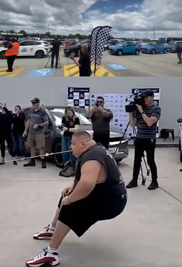 పళ్లతో ఒకేసారి 5 కార్లు లాగడం సాధ్యమేనా.. సాధ్యమయ్యింది, గిన్నిస్‌లో చోటు దక్కింది [వీడియో]