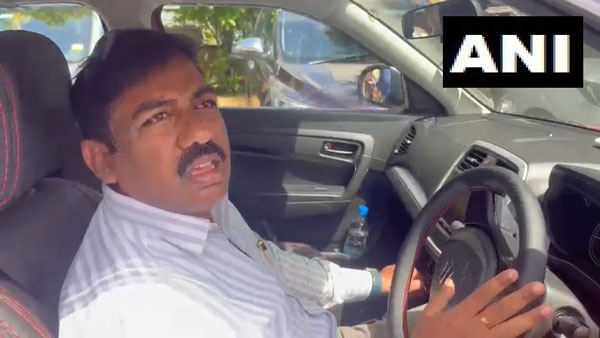 అమిత్ షా కాన్వాయ్‌కి ఎదురెళ్ళిన కారు ఇలా అయిపోయిందో.. కారణం ఇదే