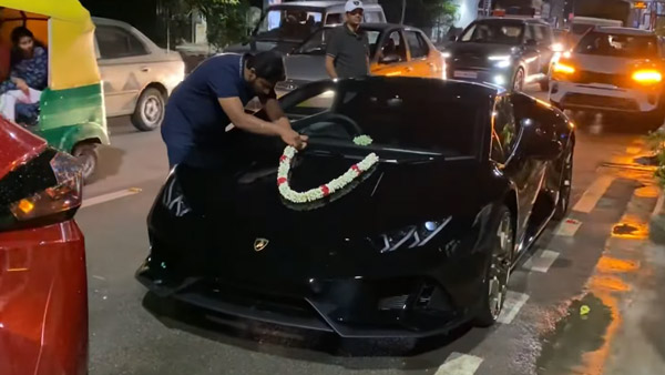 ఎంత ఖరీదైన కారుకైన పూజ తప్పనిసరి కదా