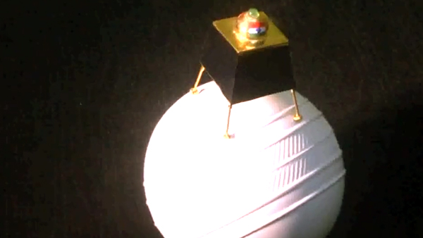 Miniature artist made vikram lander with gold Miniature artist made vikram lander with gold