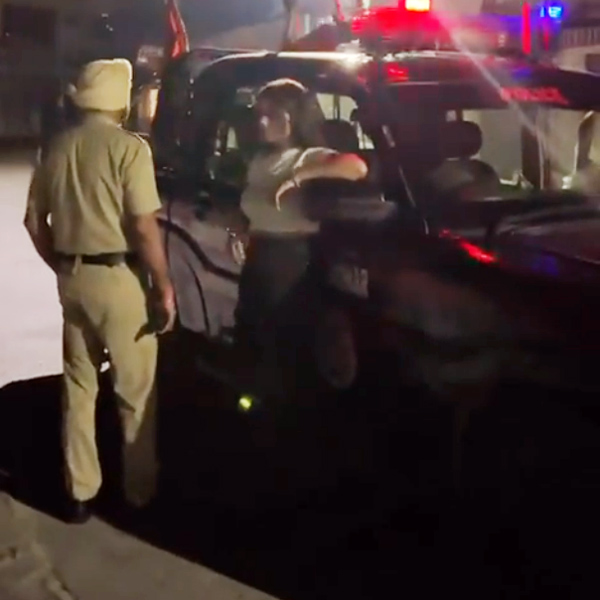 social media influencer doing reels on police vehicle social media influencer doing reels on police vehicle