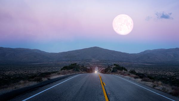 if there is a road how much time will take to reach to lunar surface if there is a road how much time will take to reach to lunar surface