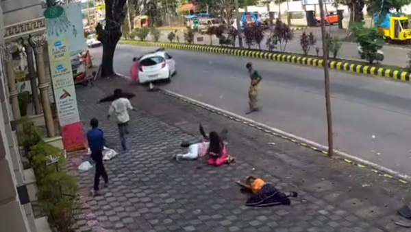 Car-Hit-Women-On-Footpath