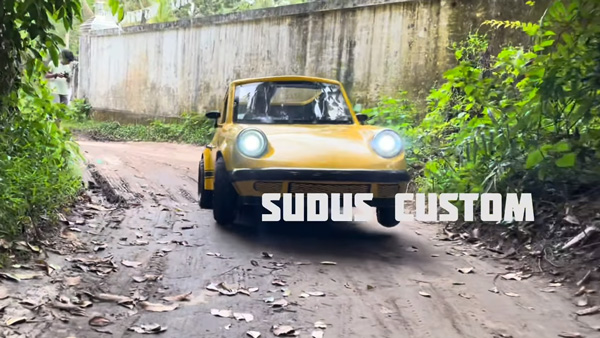 kerala man builds porsche 911 electric car miniature kerala man builds porsche 911 electric car miniature