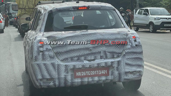 swift 4th generation car spotted testing in india