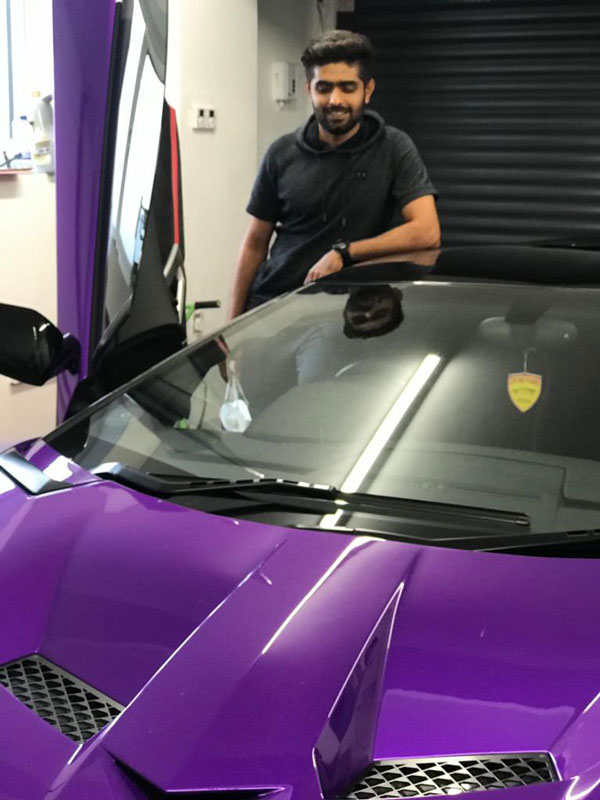 pak cricket former captain babar azam new lamborghini car news