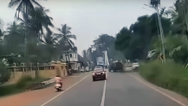 mahindra scorpio suv lost control