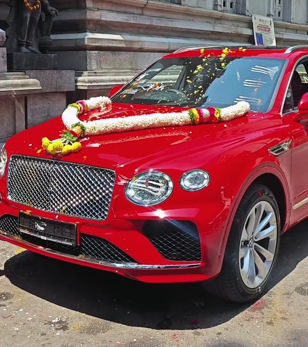 Bentley Bentayga Car Gets Traditional Hindu Vahan Pooja