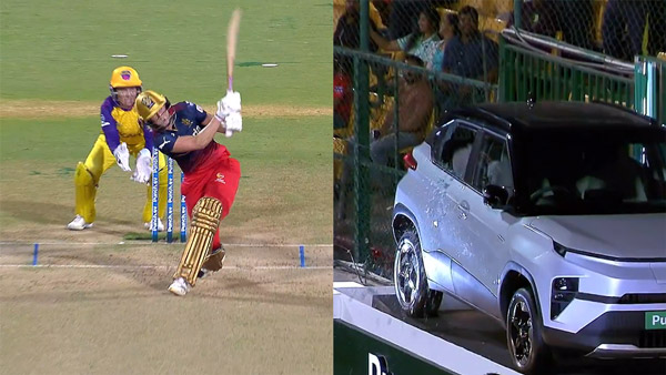 Australian Cricketer Hits A Six And Breaks Window Glass Of Tata Punch