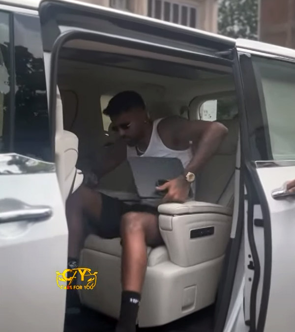 Hardik Pandya in Lexus LM 350h MPV
