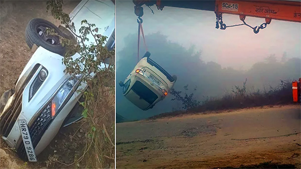 Car Falls In To Canal