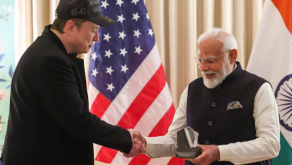 Modi And Musk Meeting