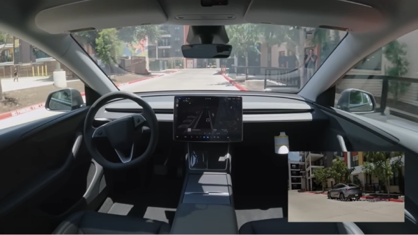 Tesla Model Y Electric Car Driverless Delivey In Usa