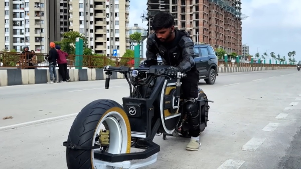 Young Indian Youtuber Built A Futuristic Designed Electric Bike