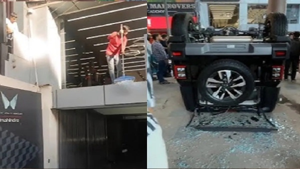 New Mahindra Thar Crashes Minutes After Delivery in Delhi