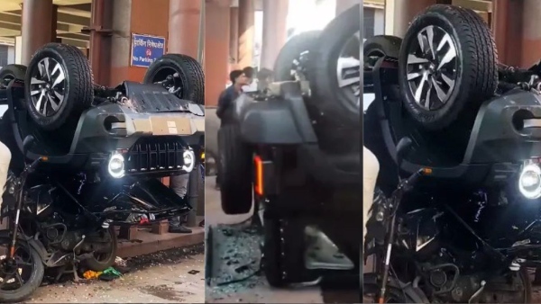 New Mahindra Thar Crashes Minutes After Delivery in Delhi