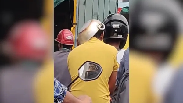 Bengaluru Man Wears Frying Pan As Helmet To Avoid Traffic Fine Details