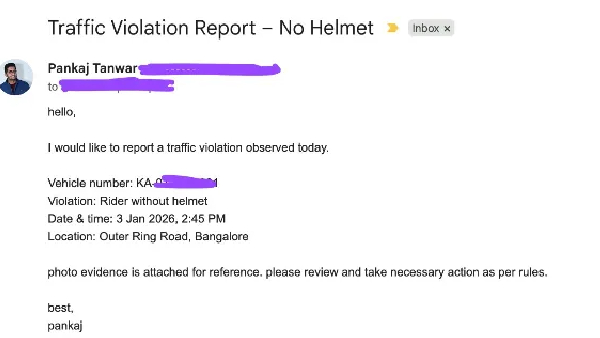 Bengaluru Tech Innovation Ai Helmet For Traffic Policing Details