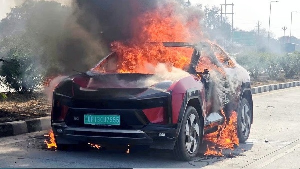 Mahindra BE 6 Fire Incident Explained Battery Safe Tyre Puncture Triggered Flames