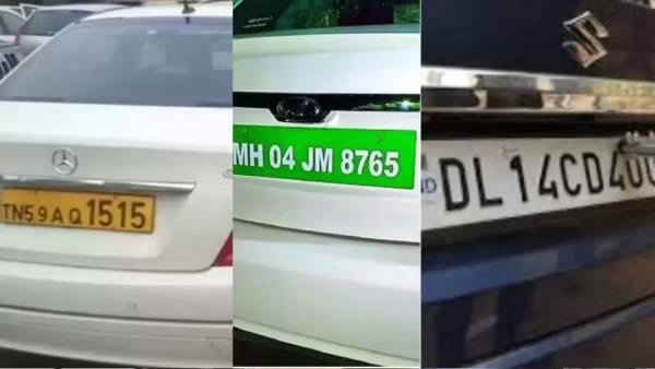Vehicle Number Plate Colors in India Explained White Yellow Green Red Blue Black Meaning