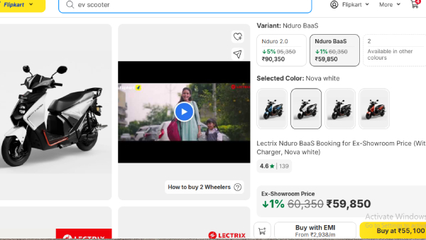 Lectrix Nduro Ev Scooter Price Range Flipkart Deal In India Details
