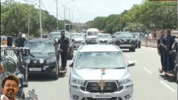 CM Vijay Convoy cars details innovas and his favourite swift