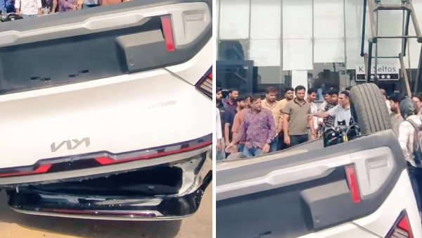 Brand New Kia Seltos Crashes Before Delivery Showroom Lift Mishap Sparks Massive Outrage Brand New Kia Seltos Crashes Before Delivery Showroom Lift Mishap Sparks Massive Outrage