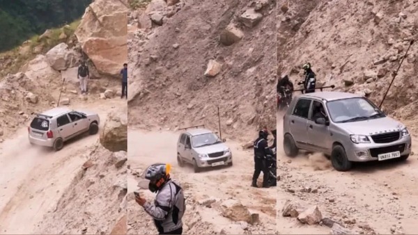 maruti suzuki alto viral video adi kailash dangerous s bend road mountain performance