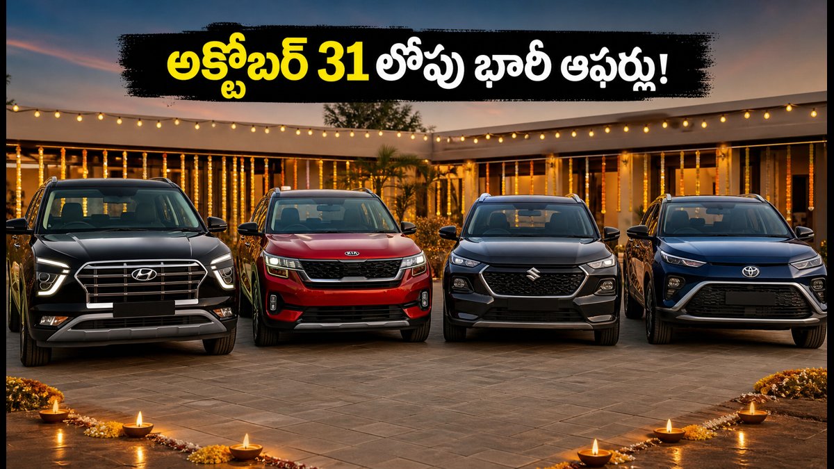 అక్టోబర్ 31 లోపు కార్లపై భారీ ఆఫర్లు!