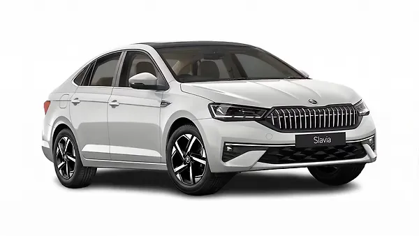 Skoda  Slavia Candy White with Black Roof Colour