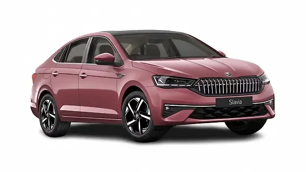Skoda  Slavia Cherry Red  with Black Roof Colour