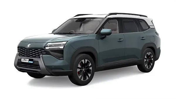 ಎಂಜಿ  ಹೆಕ್ಟರ್ ಟೊಮಾಹಾಕ್ PHEV Turquoise Green with Pearl White Colour