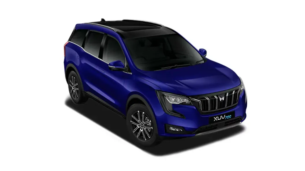 Mahindra  XUV700 Electric Blue with Black Roof Colour