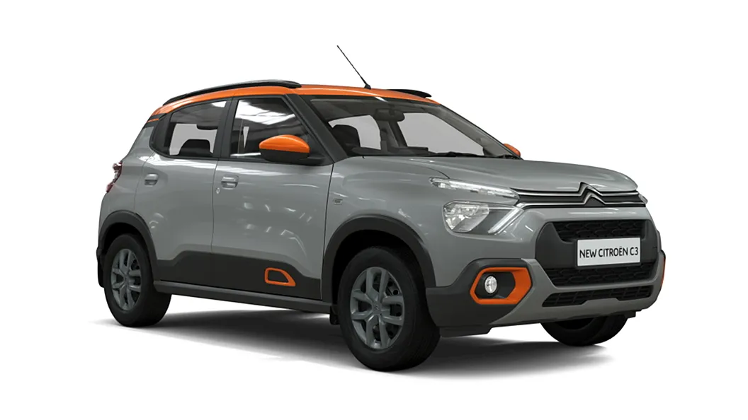 Citroen  C3 Steel Grey with Zesty Orange roof Colour