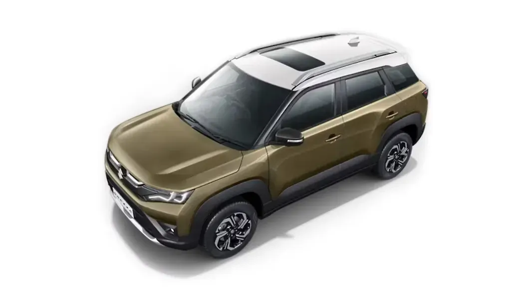 മാരുതി സുസുക്കി  ബ്രെസ Brave Khaki with Arctic White Roof Colour
