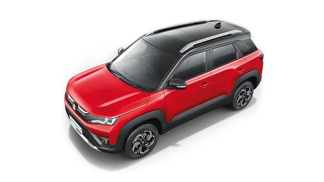 മാരുതി സുസുക്കി  ബ്രെസ Sizziling Red with Midnight Black Roof Colour