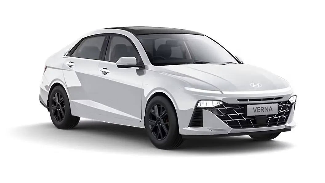 Hyundai  Verna 2023 Atlas White with Black Roof Colour