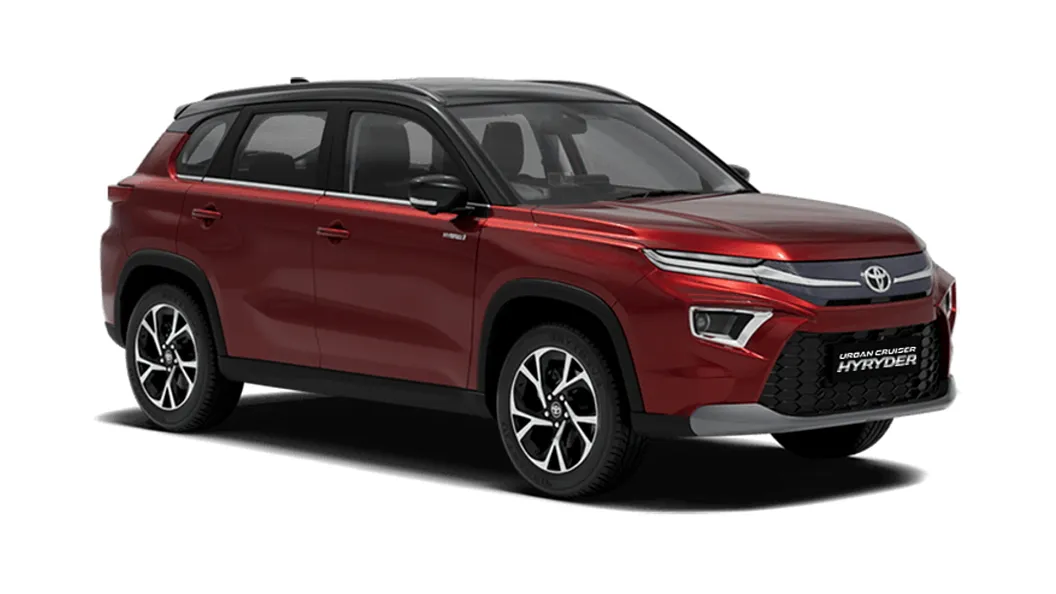 ടൊയോട്ട  അർബൻ ക്രൂയിസർ ഹൈറൈഡർ Sporting Red with Midnight Black Colour