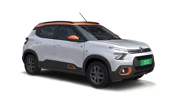 സിട്രൺ  EC3 Polar White with Zesty Orange roof Colour