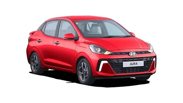 Hyundai  Aura Fiery Red Colour