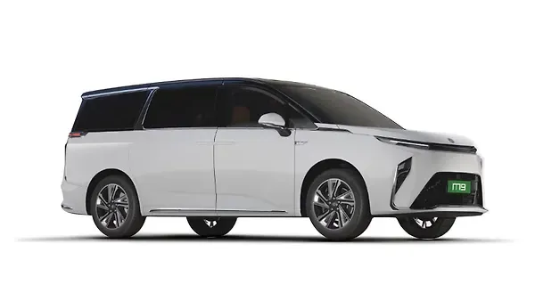 MG  M9 EV Pearl Lustre White with black roof Colour