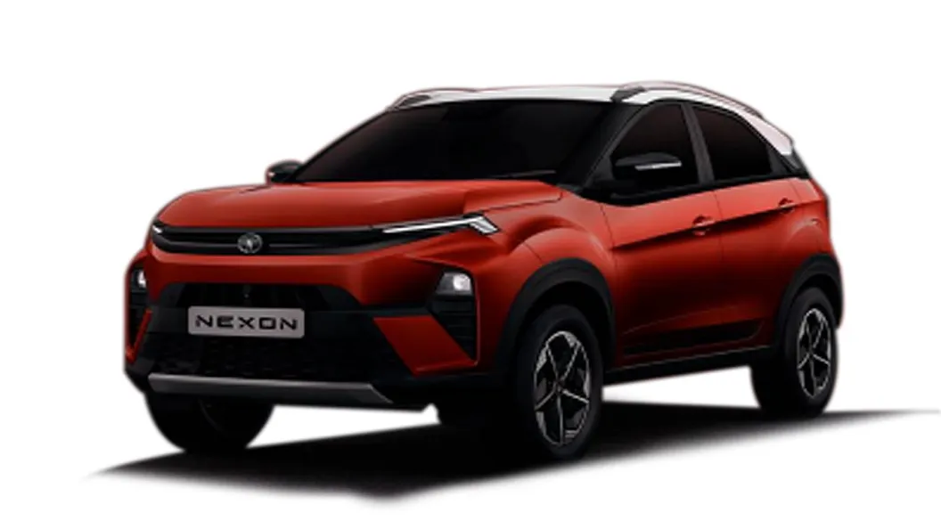 Tata  Nexon Flame Red with White Roof Colour