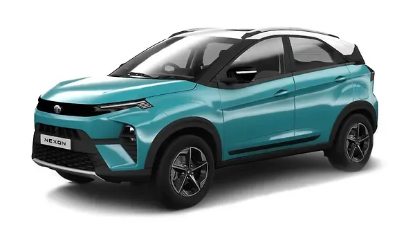 Tata  Nexon Ocean Blue with White Roof Colour