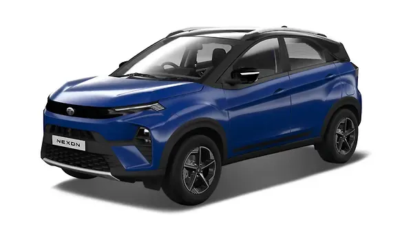 Tata  Nexon Royal Blue with Black roof Colour