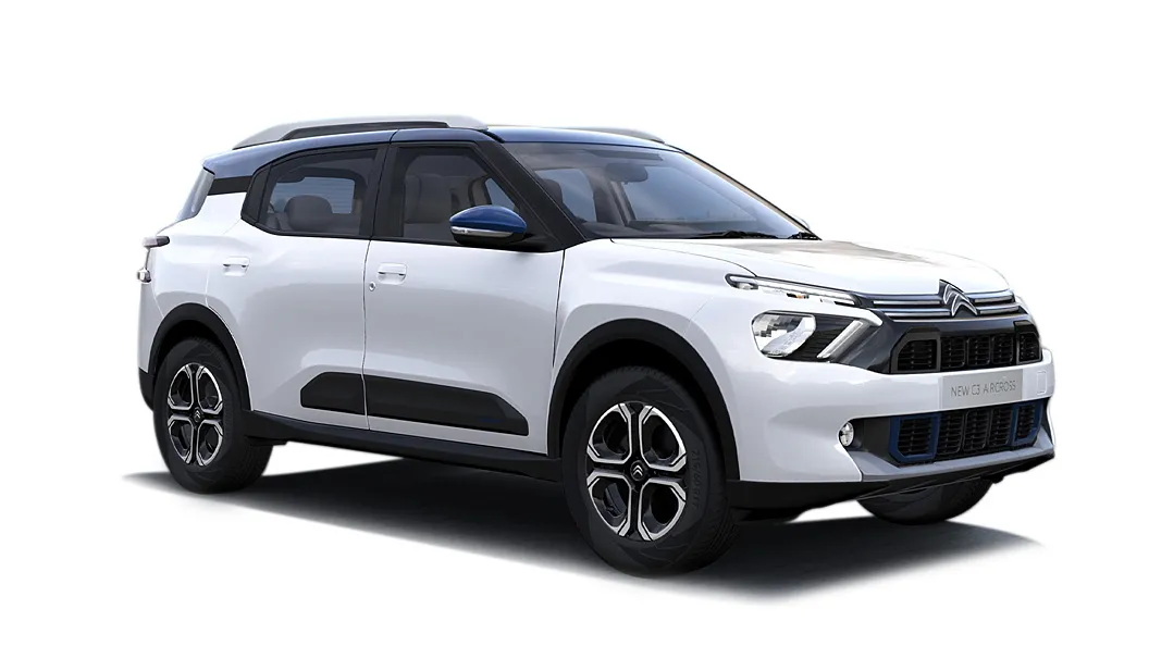 Citroen  C3 Aircross Polar White with Cosmo Blue roof Colour