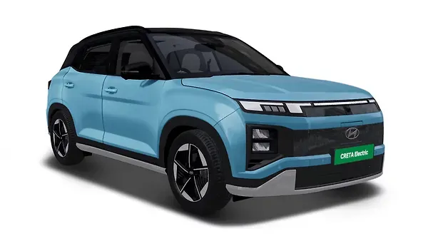 Hyundai  Creta Electric Ocean Blue Metallic with black roof Colour